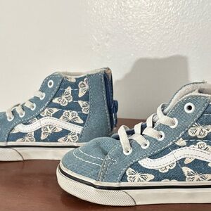 Vans Denim Blue High-Tops with White Accents